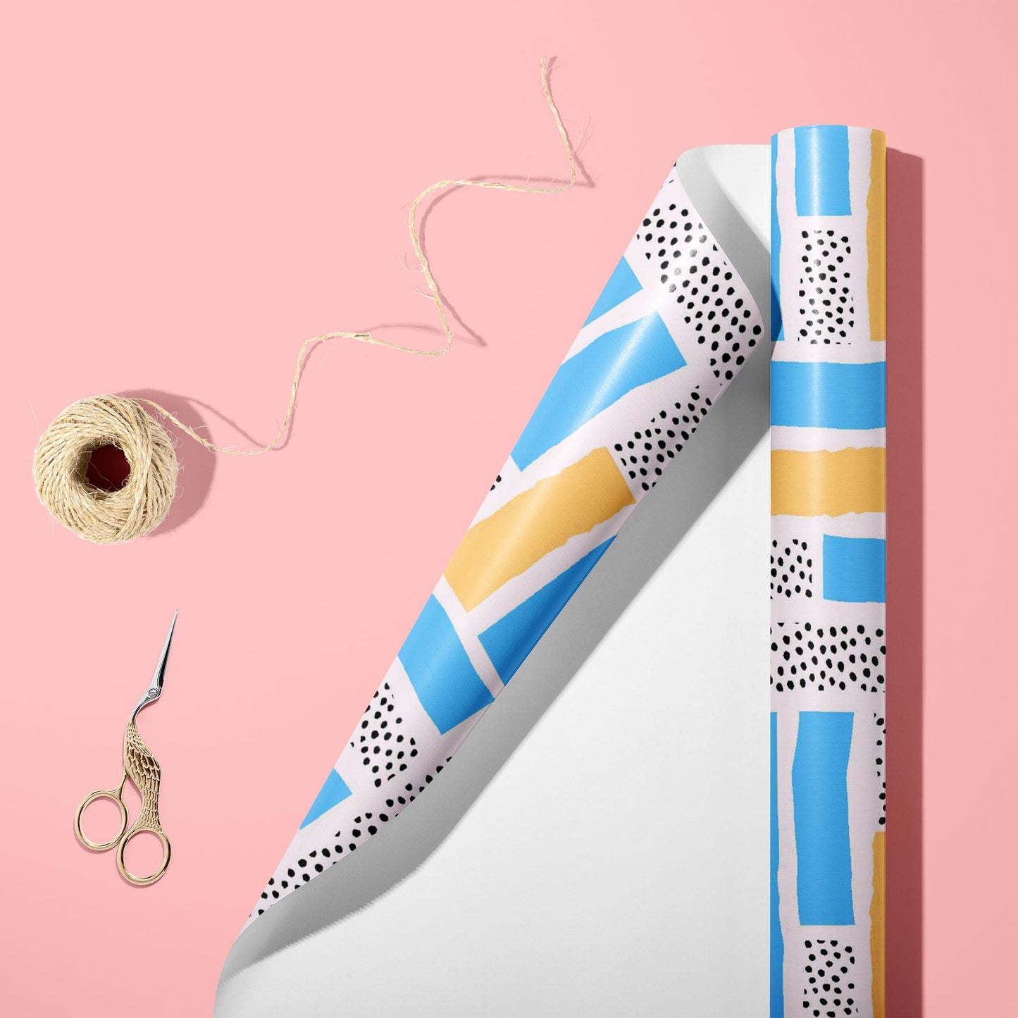 Colorful Repeat Abstract Shapes Art & Craft Gift Wrapping Paper