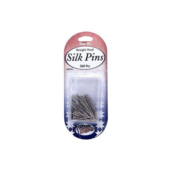 Sullivans Quilters Silk Pins, Straight Head- 32 mm