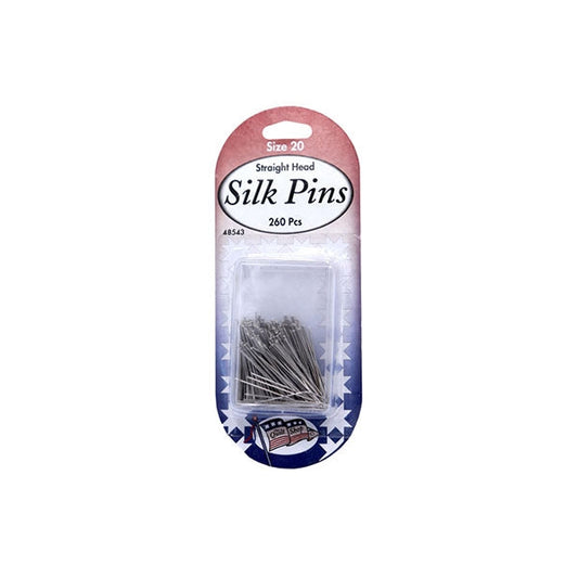 Sullivans Quilters Silk Pins, Straight Head- 32 mm