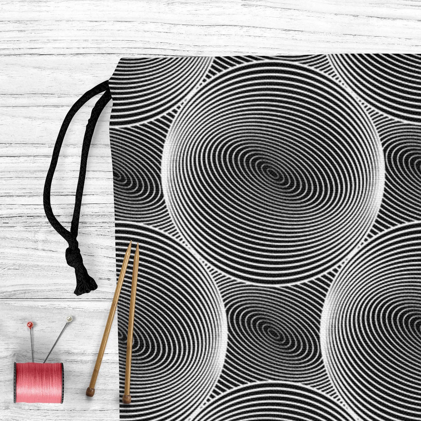 Monochrome Sphere Reusable Sack Bag | Bag for Gym, Storage, Vegetable & Travel
