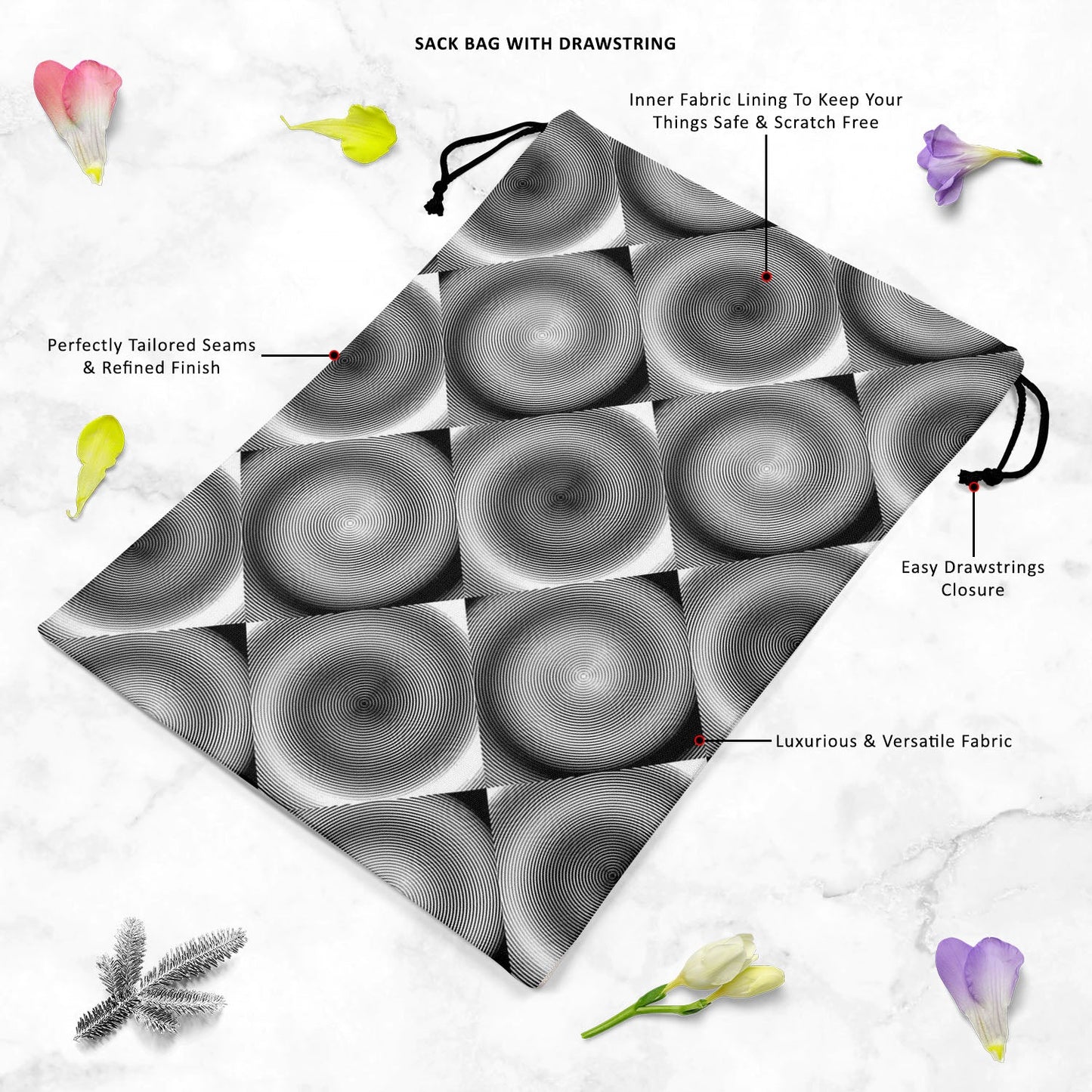 Spiral Movement Reusable Sack Bag | Bag for Gym, Storage, Vegetable & Travel