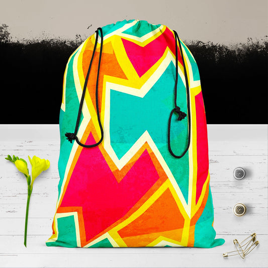 Bright Mosaic Reusable Sack Bag | Bag for Gym, Storage, Vegetable & Travel