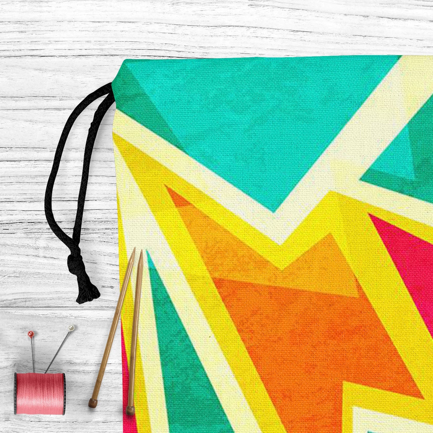 Bright Mosaic Reusable Sack Bag | Bag for Gym, Storage, Vegetable & Travel