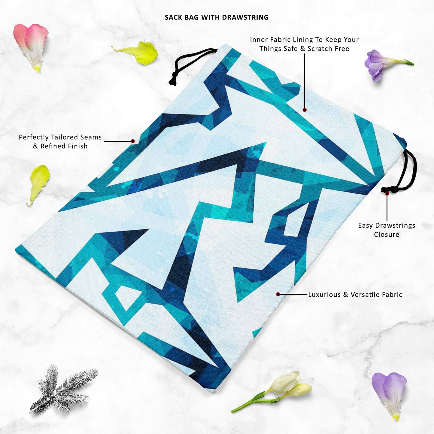 Ice Style D2 Reusable Sack Bag | Bag for Gym, Storage, Vegetable & Travel