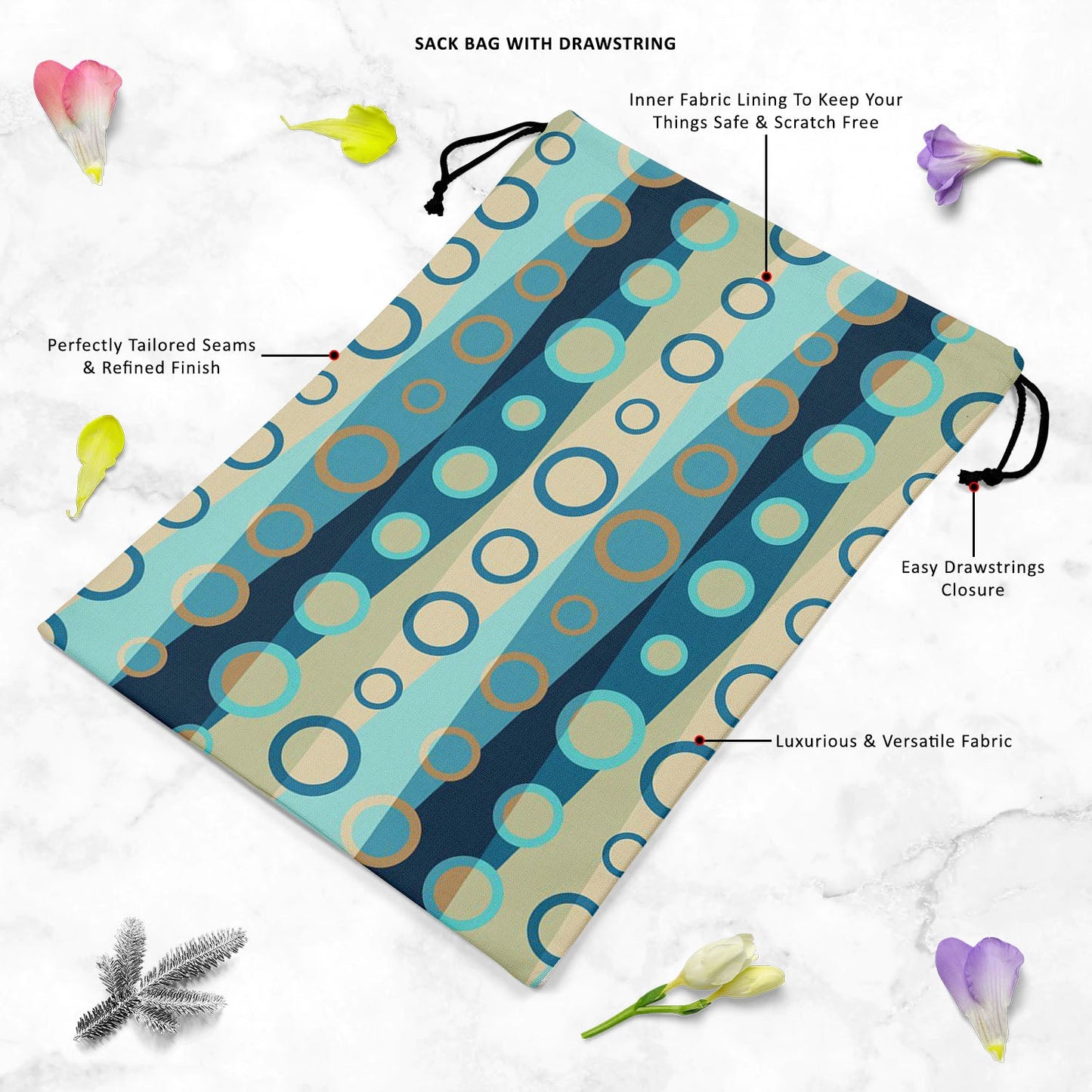 Marine Reusable Sack Bag | Bag for Gym, Storage, Vegetable & Travel