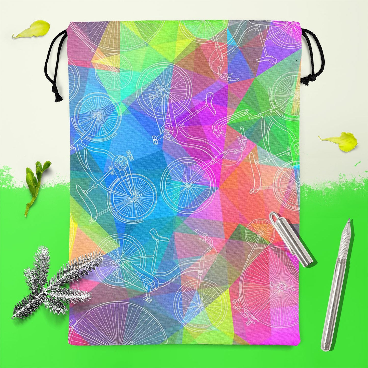 Bicycles D6 Reusable Sack Bag | Bag for Gym, Storage, Vegetable & Travel