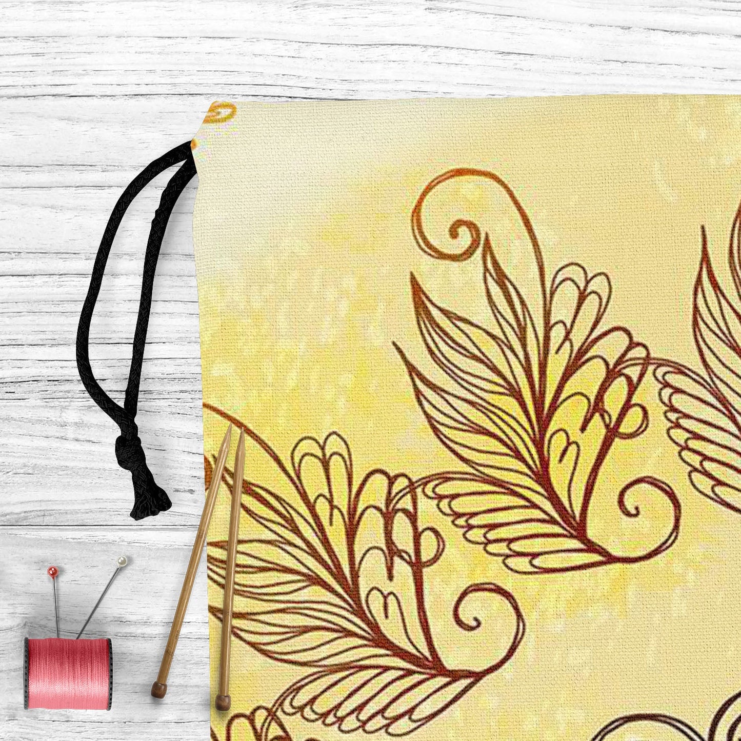 Ethnic Circular Ornament D4 Reusable Sack Bag | Bag for Gym, Storage, Vegetable & Travel