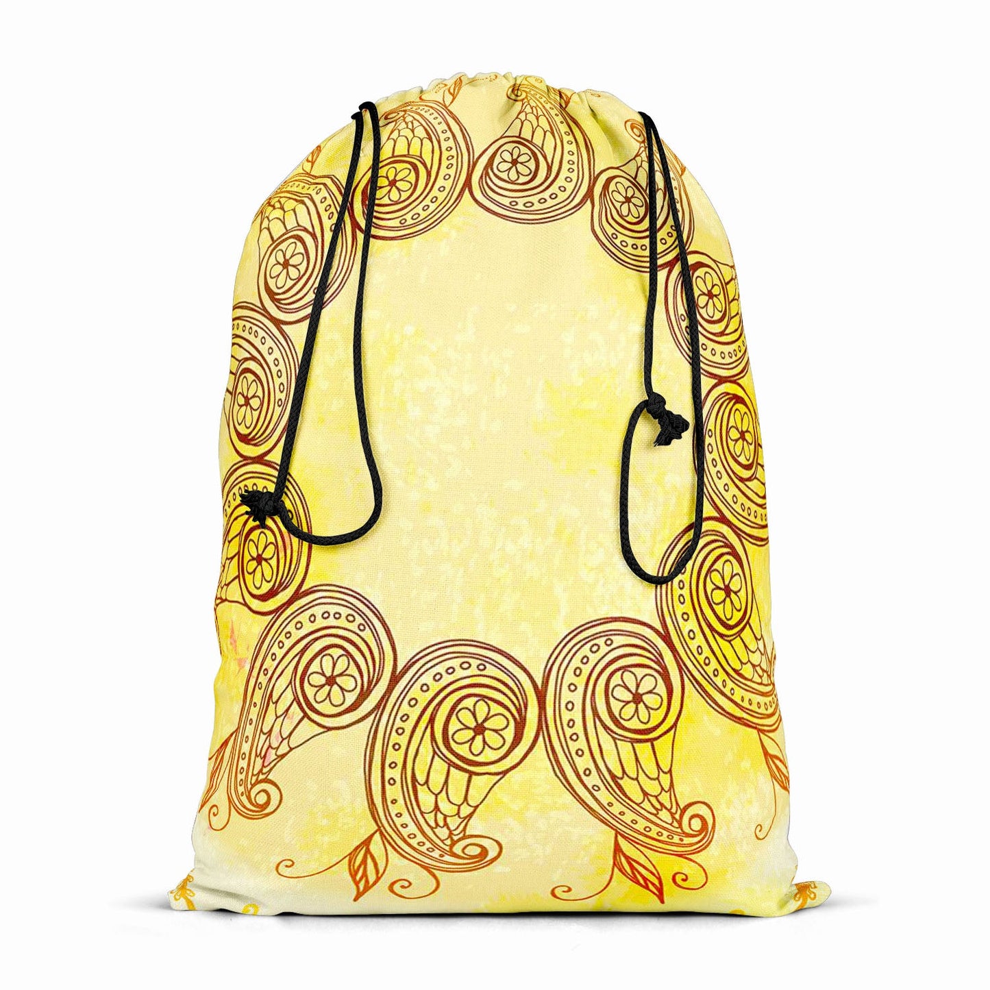 Ethnic Circular Ornament D5 Reusable Sack Bag | Bag for Gym, Storage, Vegetable & Travel