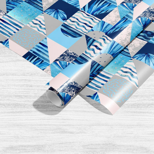 Abstract Squares & Triangles D2 Art & Craft Gift Wrapping Paper