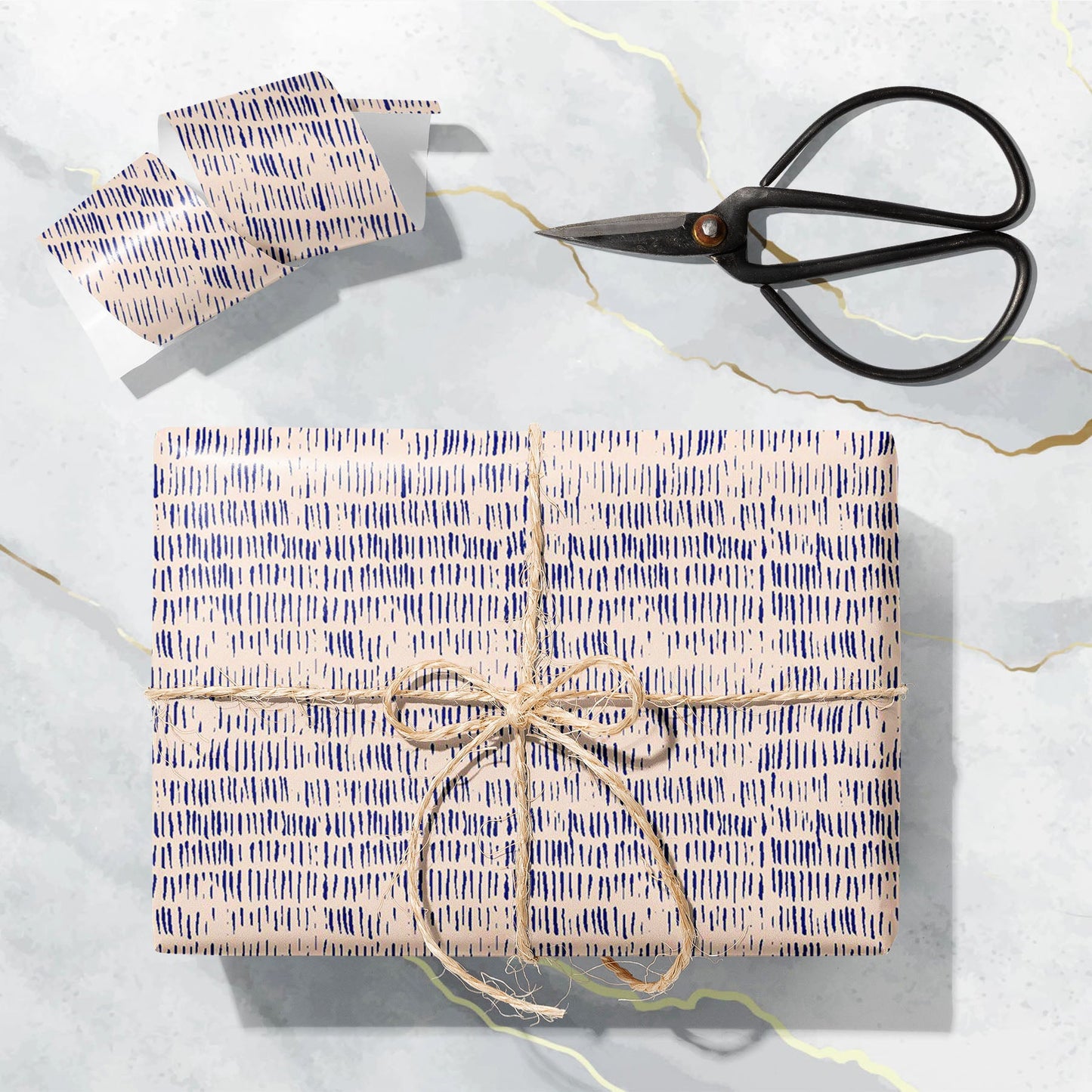 Japanese Shibori Stripes D1 Art & Craft Gift Wrapping Paper