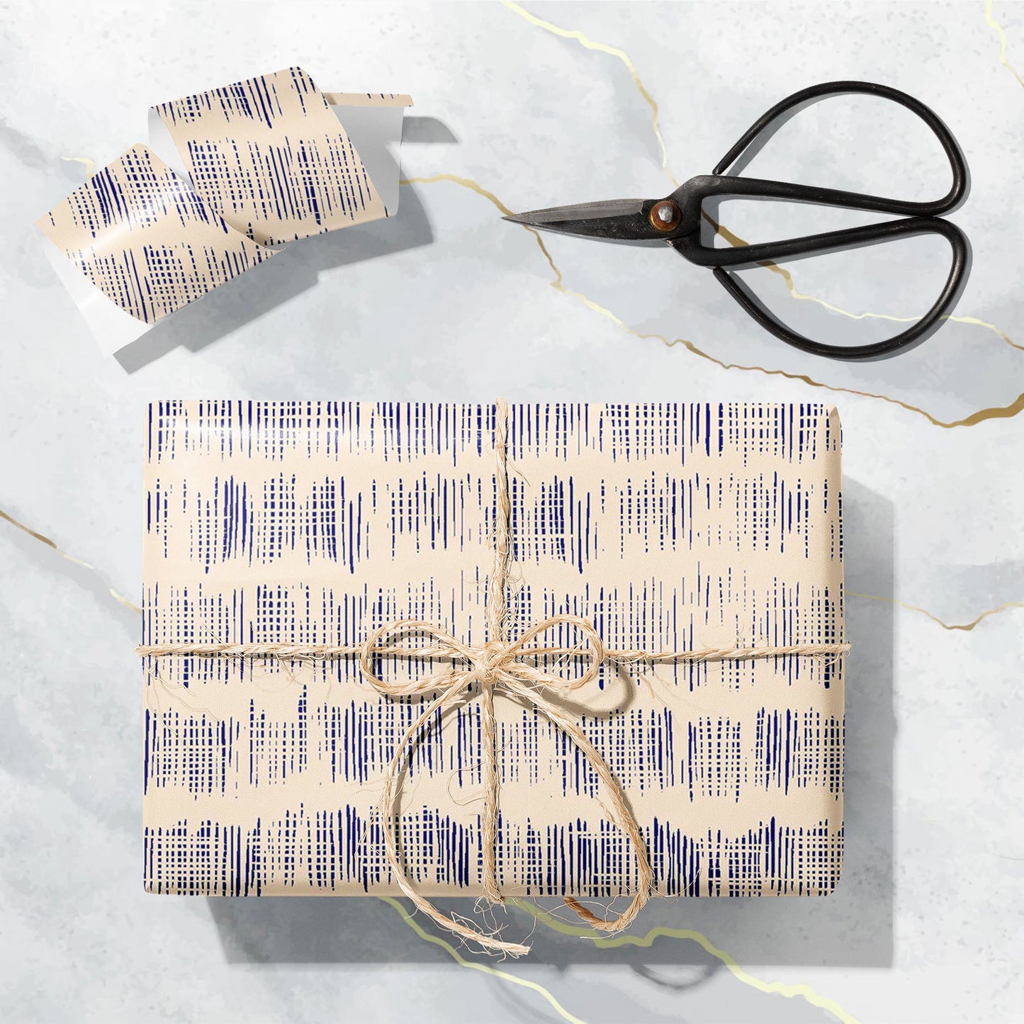 Japanese Shibori Stripes D2 Art & Craft Gift Wrapping Paper