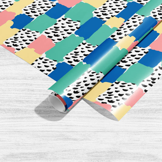 Colorful Abstract Shapes D2 Art & Craft Gift Wrapping Paper