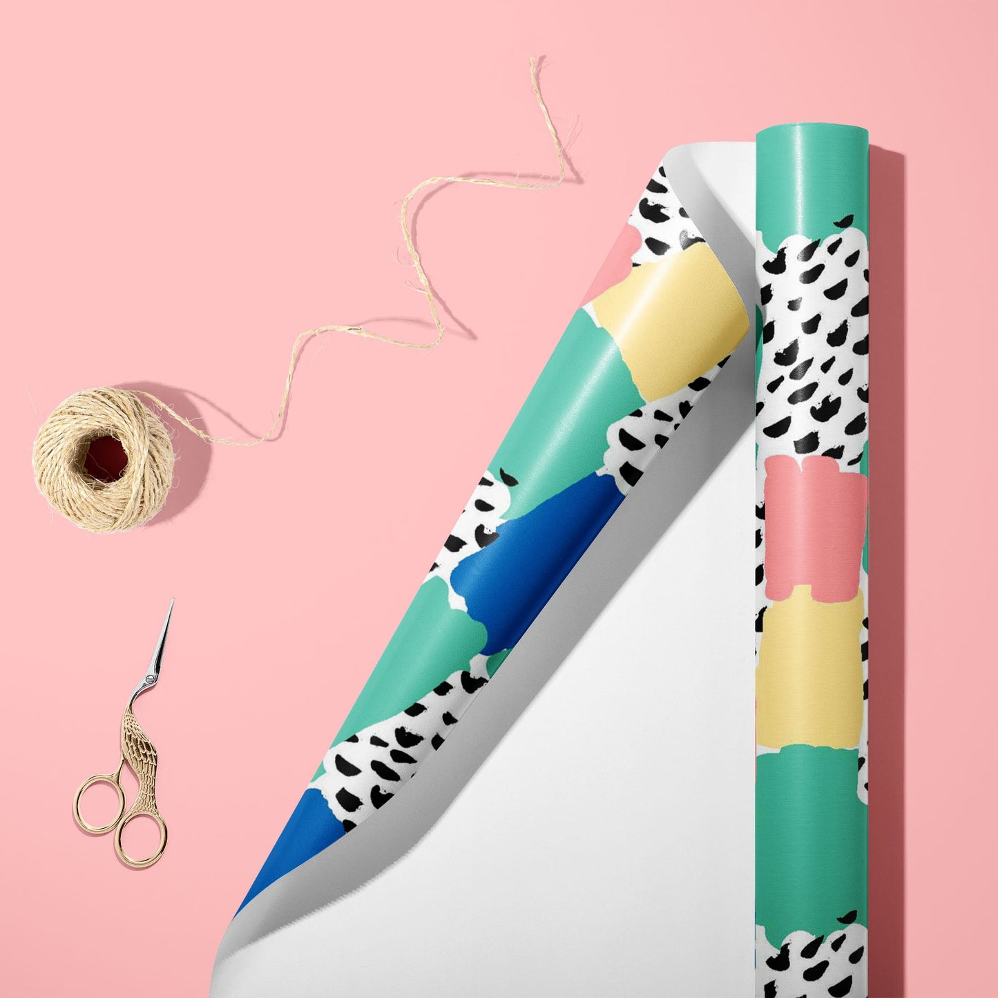 Colorful Abstract Shapes D2 Art & Craft Gift Wrapping Paper