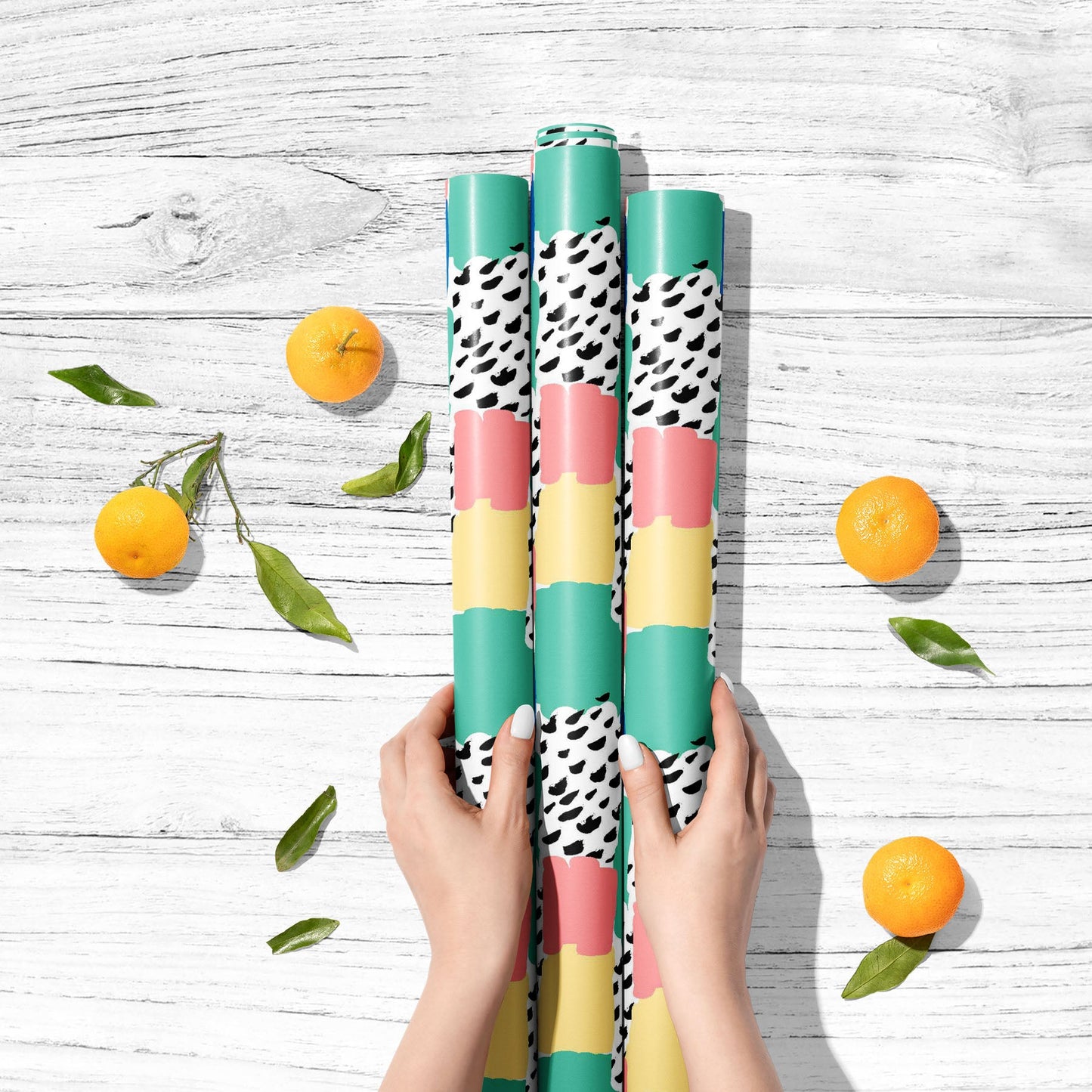 Colorful Abstract Shapes D2 Art & Craft Gift Wrapping Paper