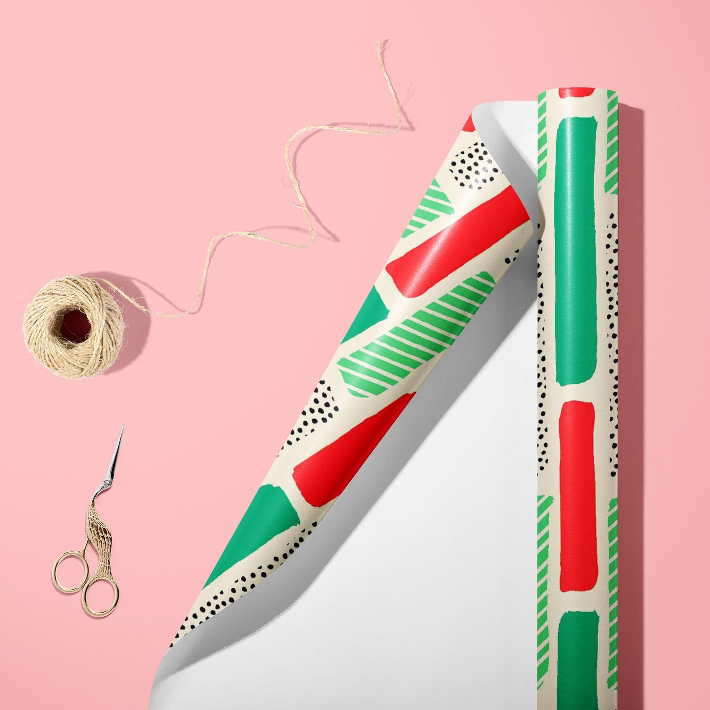 Brush Stroke Repeating Art Art & Craft Gift Wrapping Paper