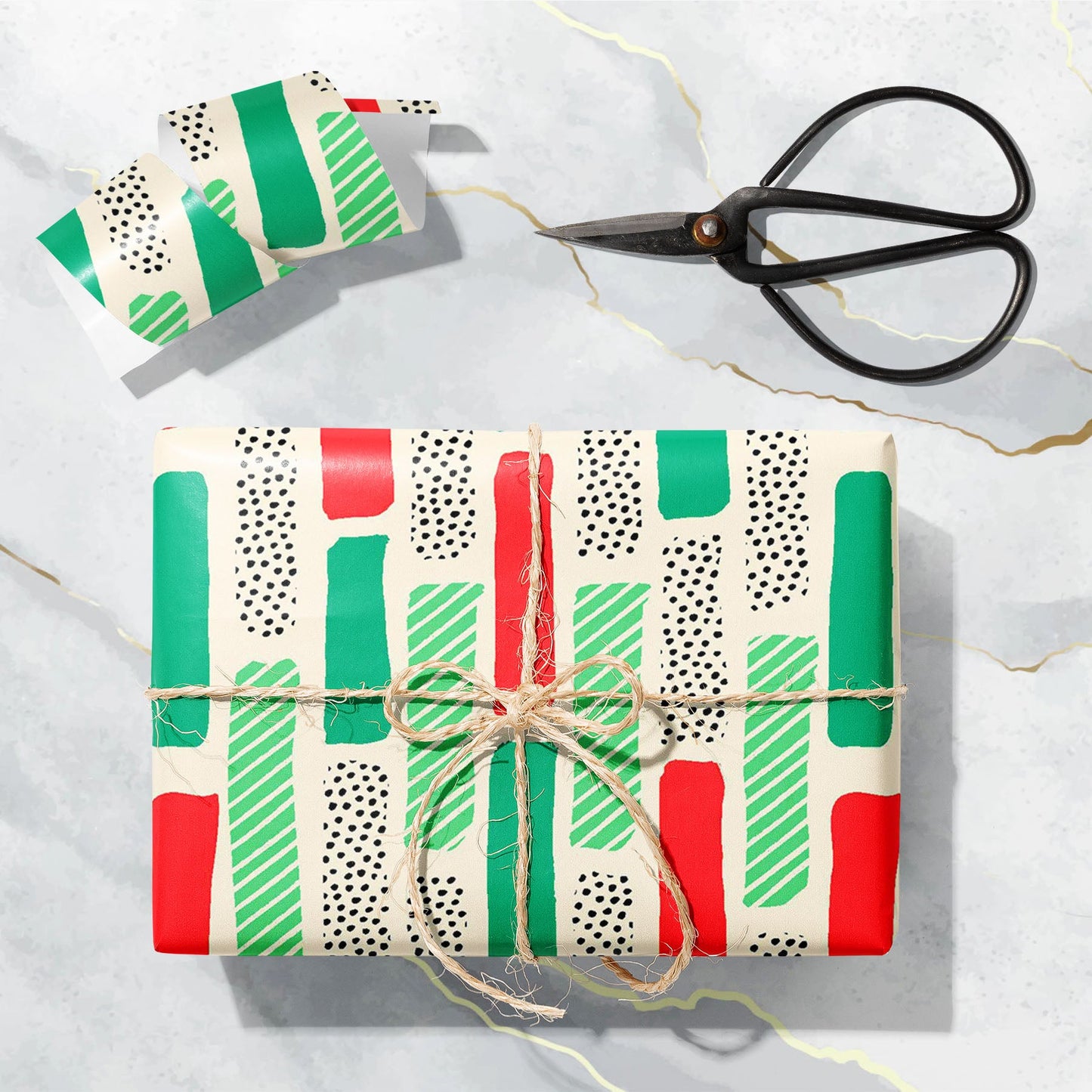 Brush Stroke Repeating Art Art & Craft Gift Wrapping Paper