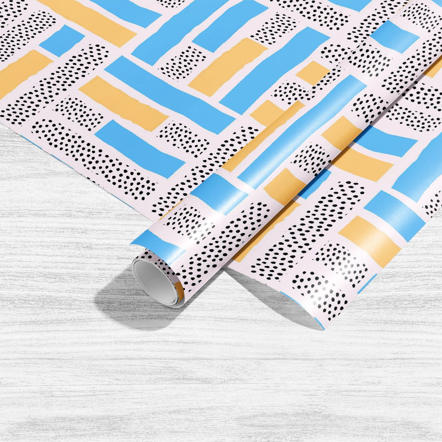 Colorful Repeat Abstract Shapes Art & Craft Gift Wrapping Paper