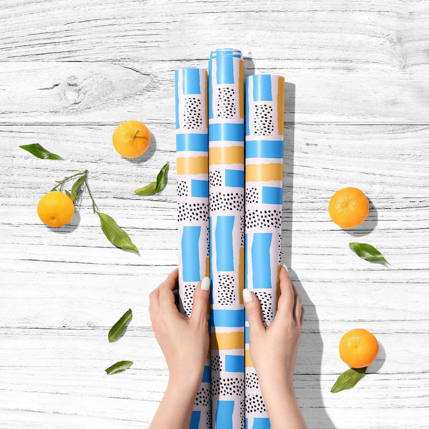 Colorful Repeat Abstract Shapes Art & Craft Gift Wrapping Paper
