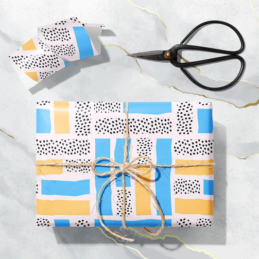 Colorful Repeat Abstract Shapes Art & Craft Gift Wrapping Paper