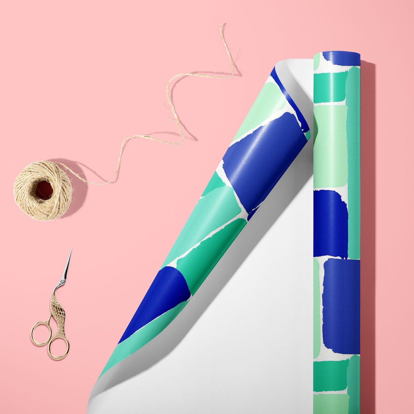 Brush Stroke Repeating Style D1 Art & Craft Gift Wrapping Paper