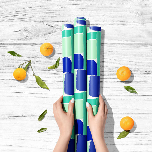 Brush Stroke Repeating Style D1 Art & Craft Gift Wrapping Paper