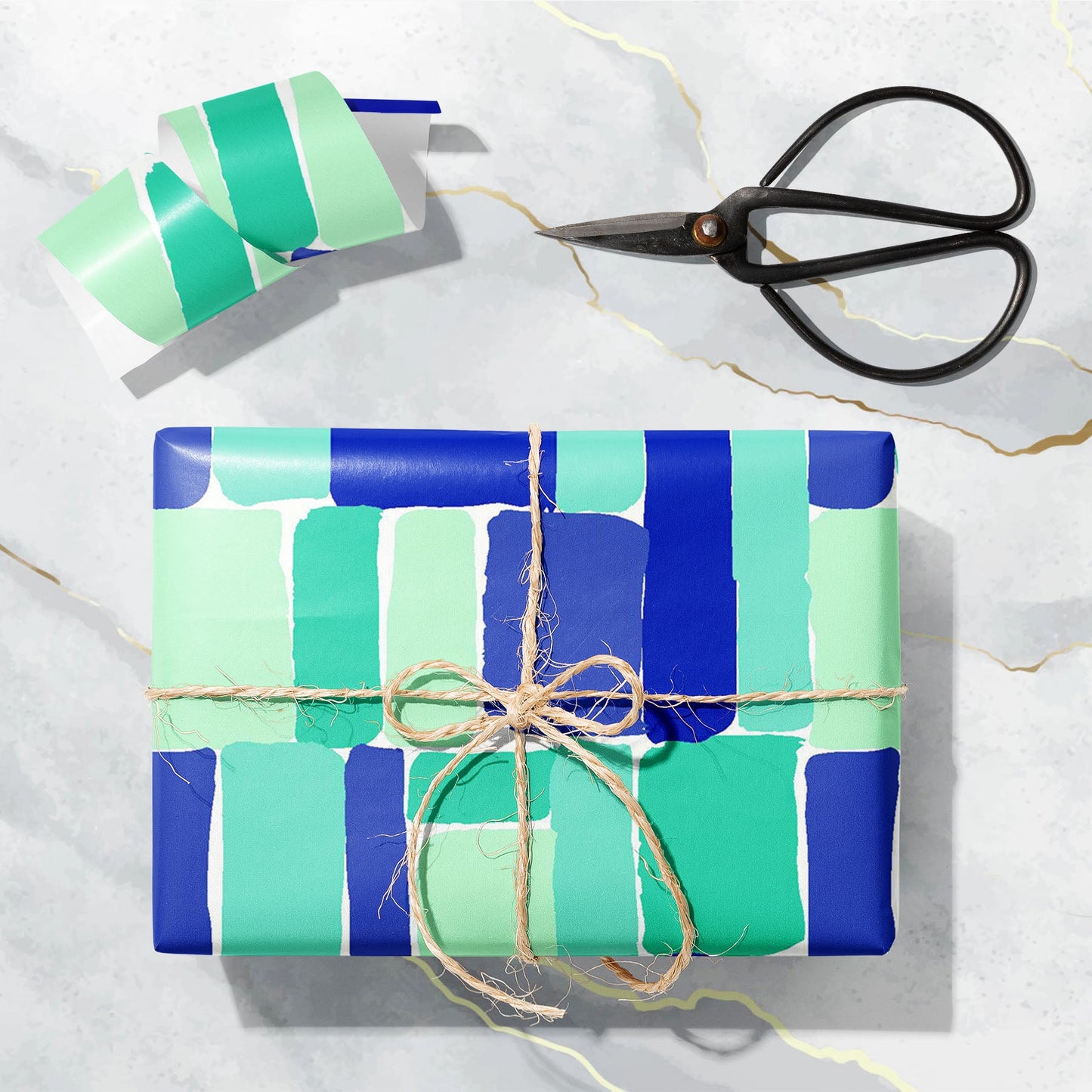 Brush Stroke Repeating Style D1 Art & Craft Gift Wrapping Paper