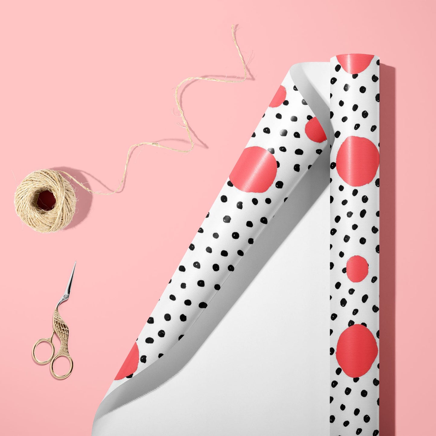 Round Shaped Repeating Style Art & Craft Gift Wrapping Paper