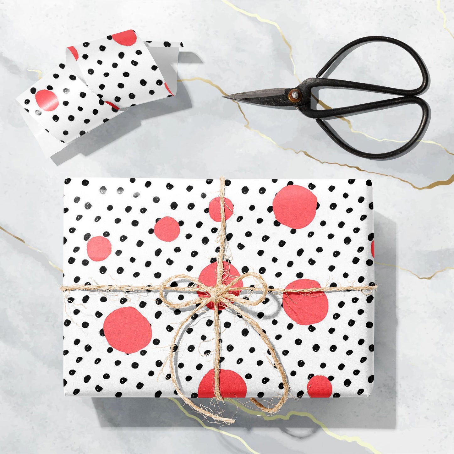 Round Shaped Repeating Style Art & Craft Gift Wrapping Paper