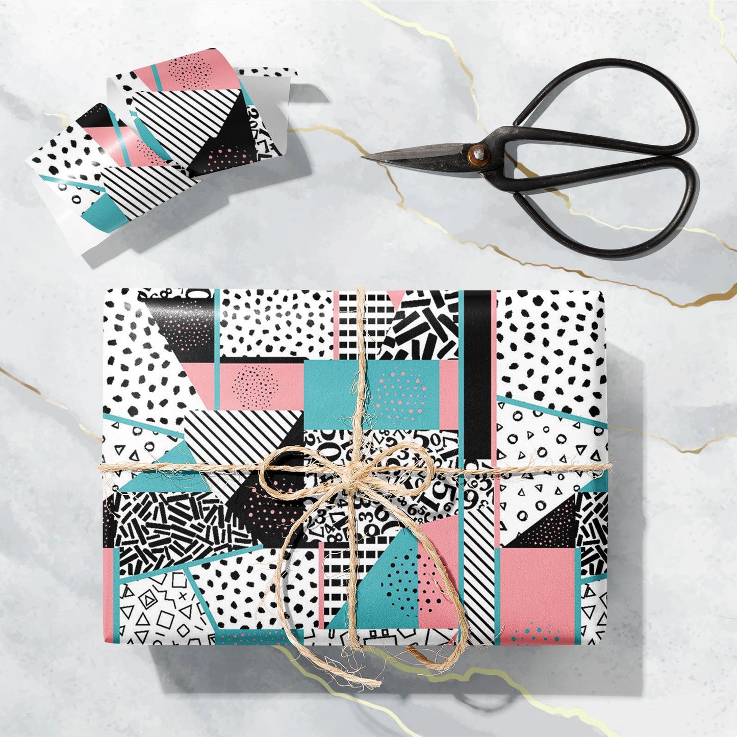 Abstract Patchwork Art D1 Art & Craft Gift Wrapping Paper