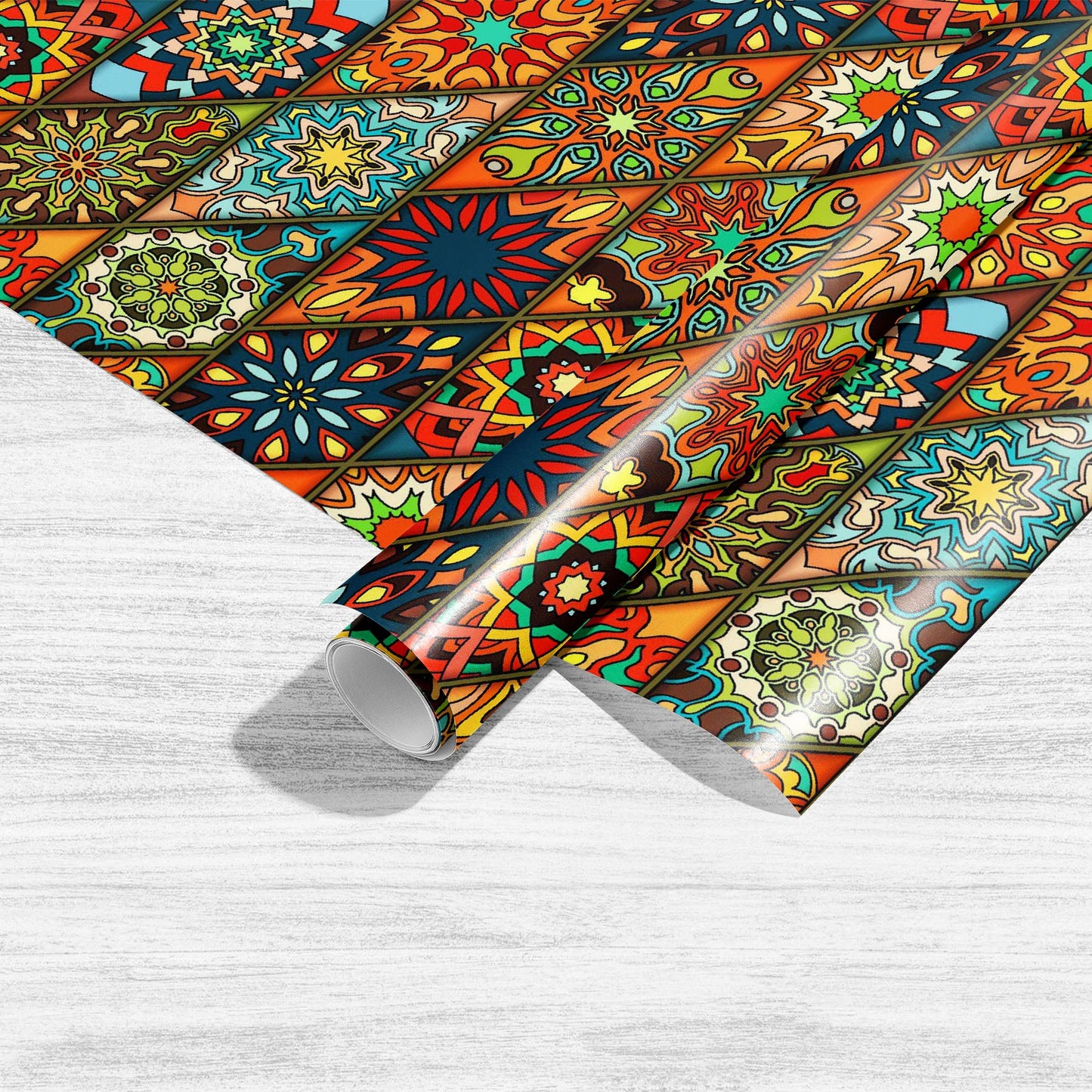 Vintage Floral & Mandala D11 Art & Craft Gift Wrapping Paper