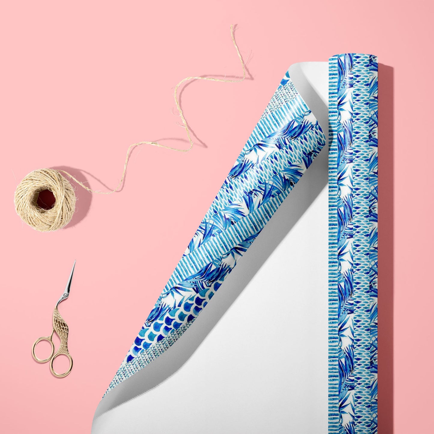 Abstract Watercolor Striped Waves Art & Craft Gift Wrapping Paper