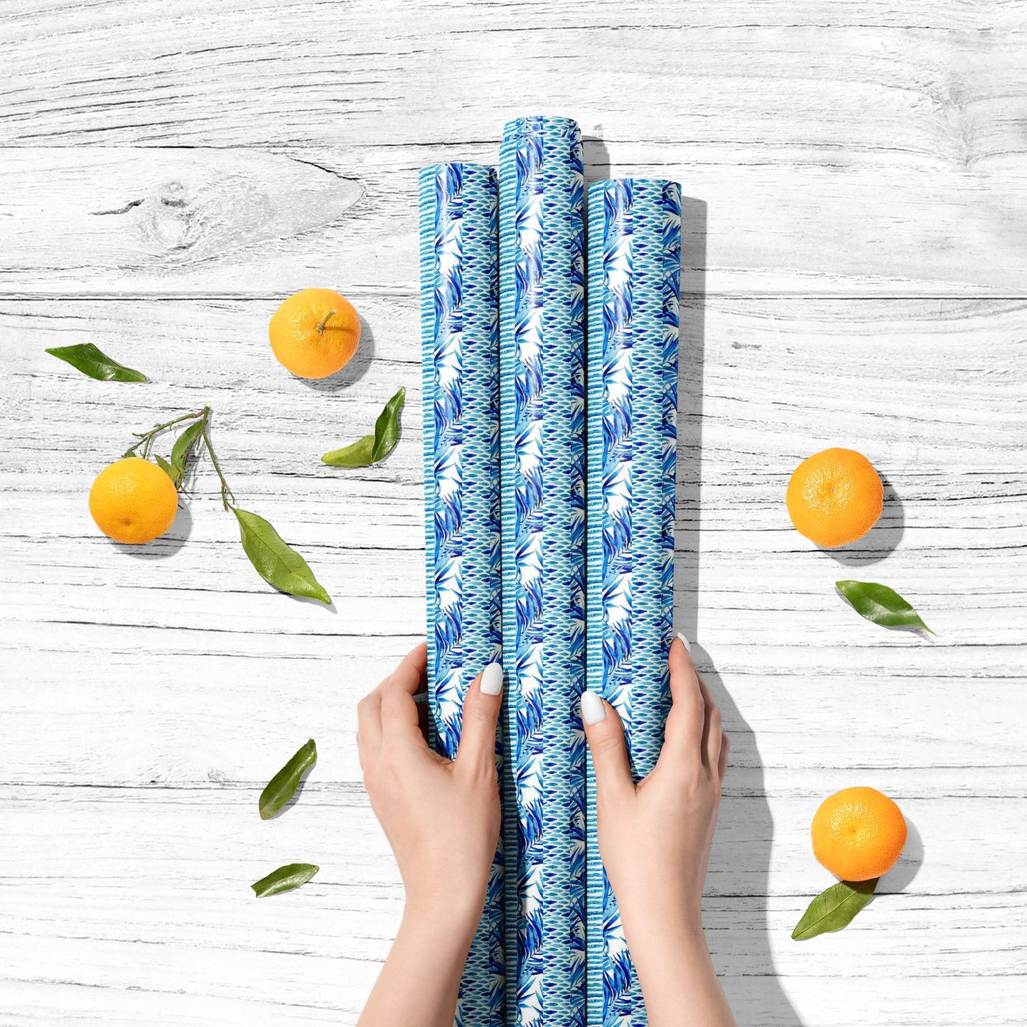 Abstract Watercolor Striped Waves Art & Craft Gift Wrapping Paper
