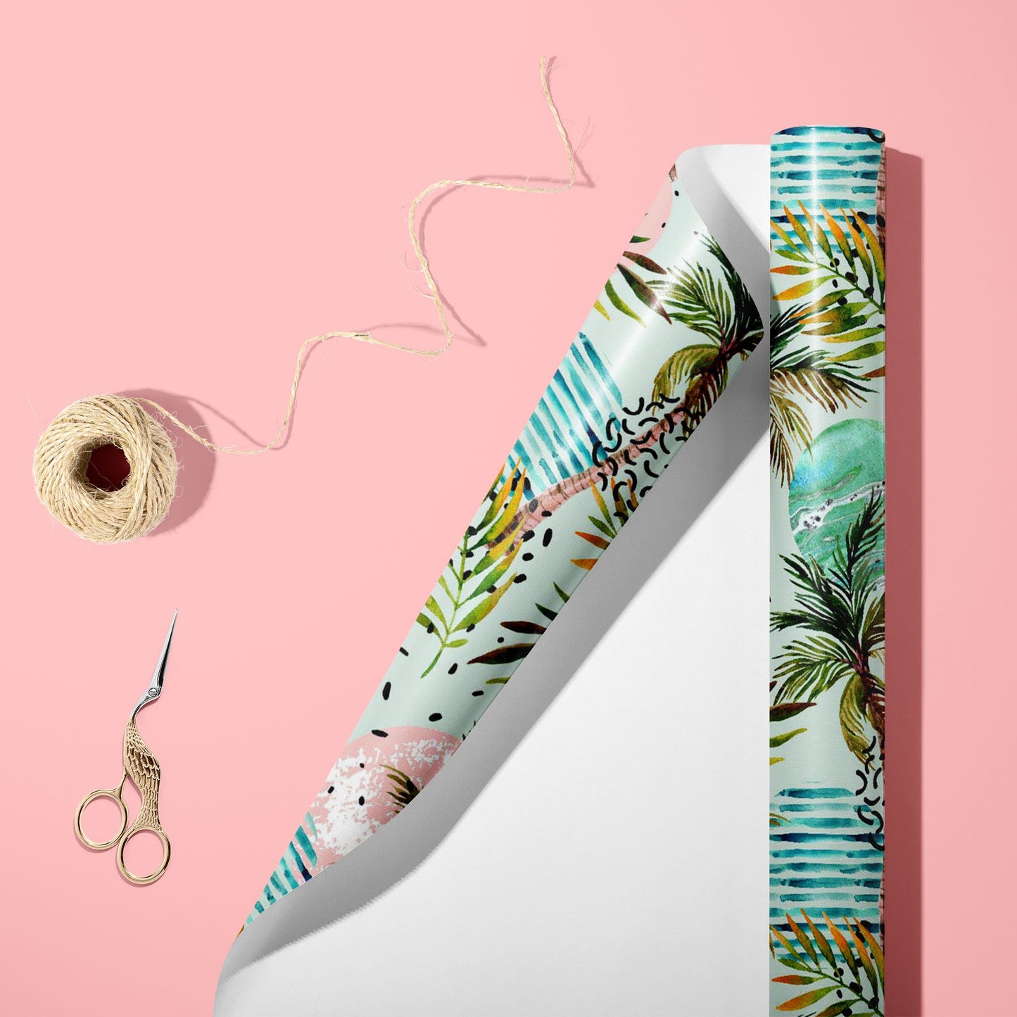 Abstract Tropical Palm Tree D2 Art & Craft Gift Wrapping Paper
