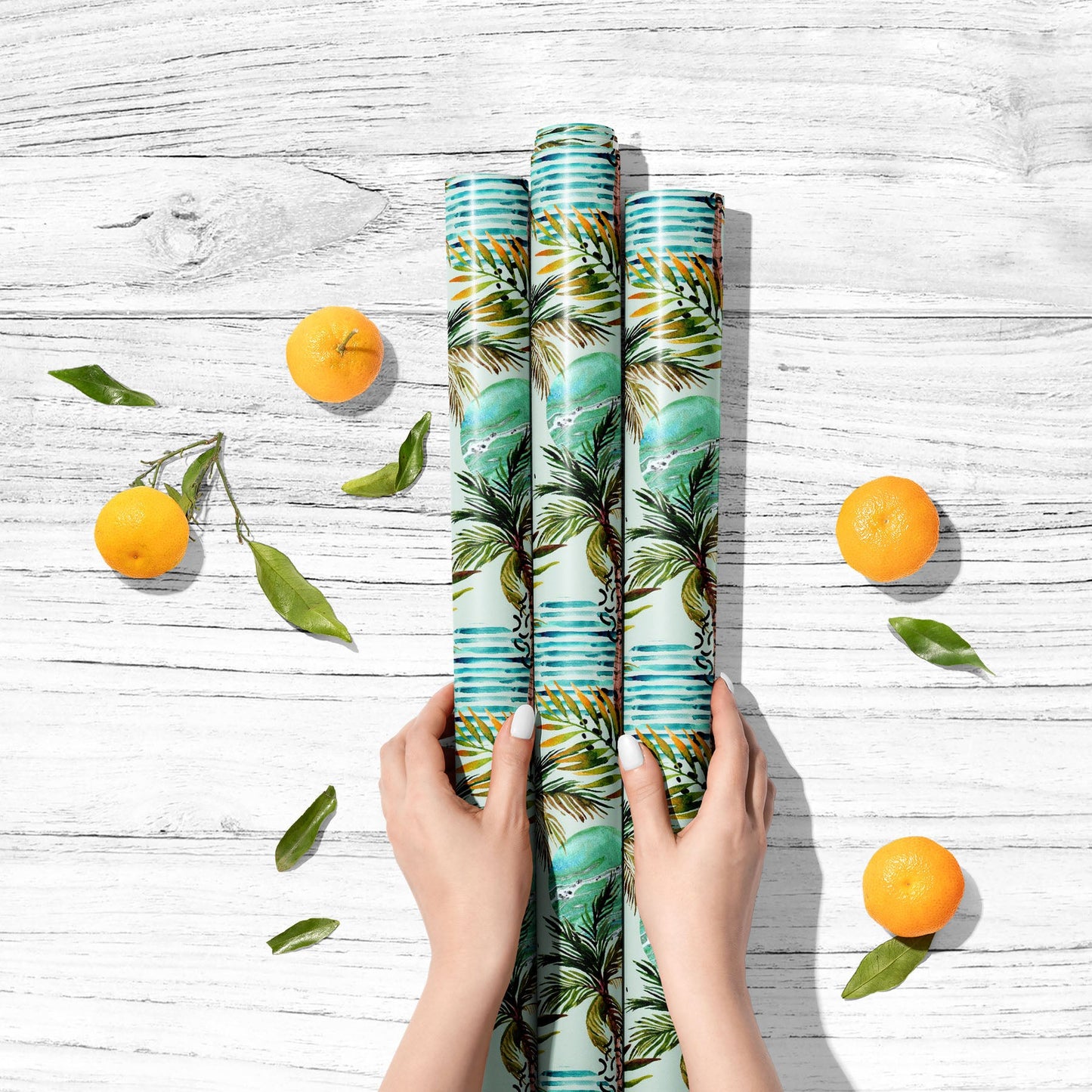 Abstract Tropical Palm Tree D2 Art & Craft Gift Wrapping Paper
