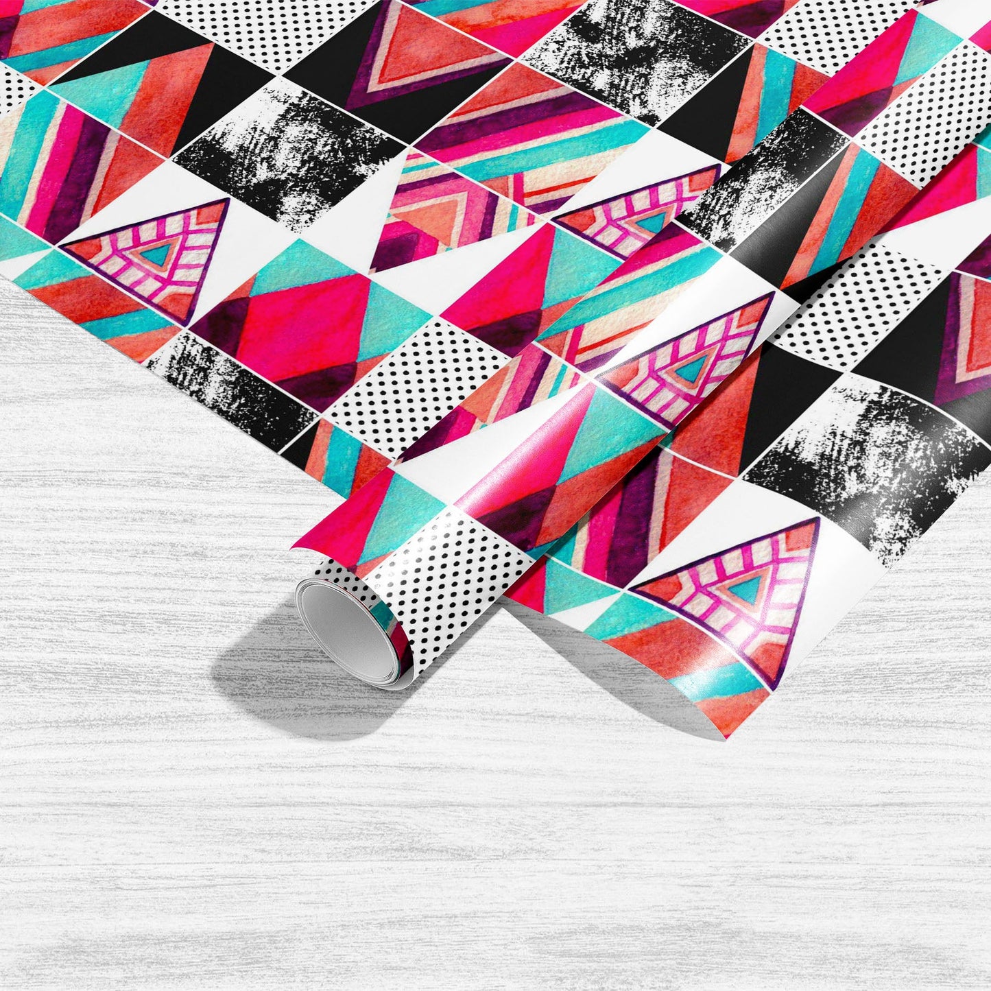 Abstract Squares & Triangles D3 Art & Craft Gift Wrapping Paper