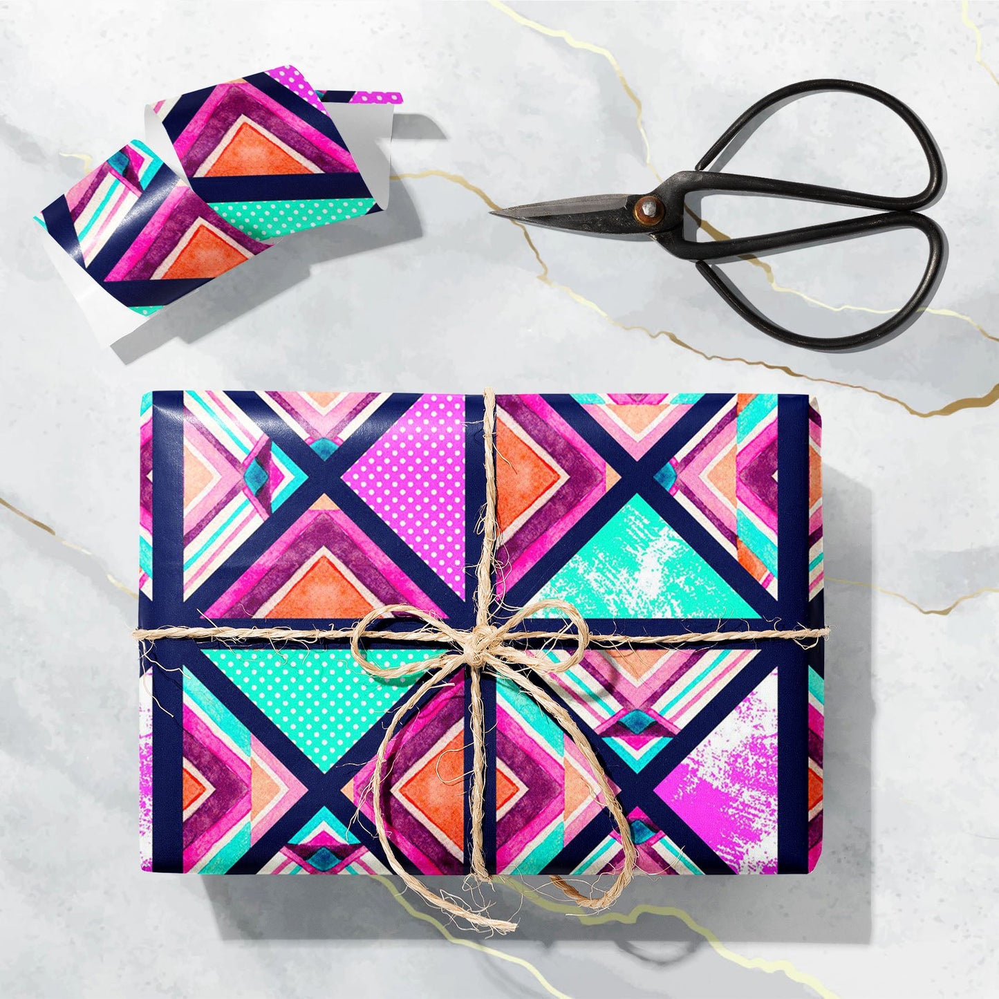 Hand-Drawn Triangles D1 Art & Craft Gift Wrapping Paper